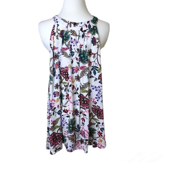 A Beautiful Soul‎ Tie Neck Sleeveless Tunic Top Size C 3X  Loose Fit 100% Rayon - Picture 3 of 8